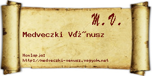 Medveczki Vénusz névjegykártya